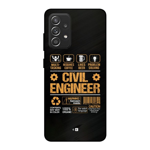 Civil Engineer Metal Back Case for Galaxy A52