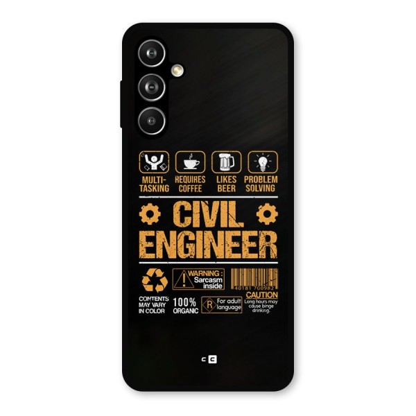 Civil Engineer Metal Back Case for Galaxy F54