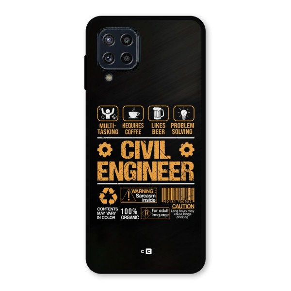 Civil Engineer Metal Back Case for Galaxy M32