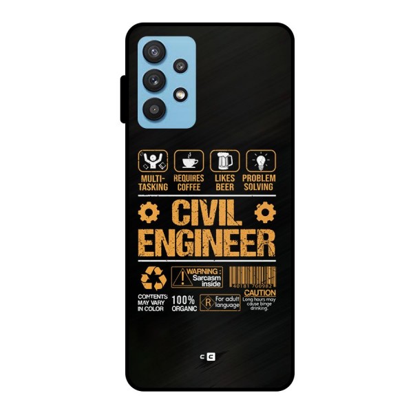 Civil Engineer Metal Back Case for Galaxy M32 5G