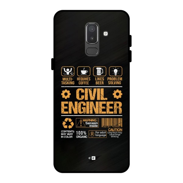 Civil Engineer Metal Back Case for Galaxy On8 (2018)