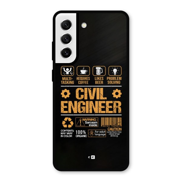 Civil Engineer Metal Back Case for Galaxy S21 FE 5G