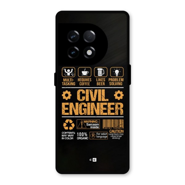 Civil Engineer Metal Back Case for OnePlus 11R