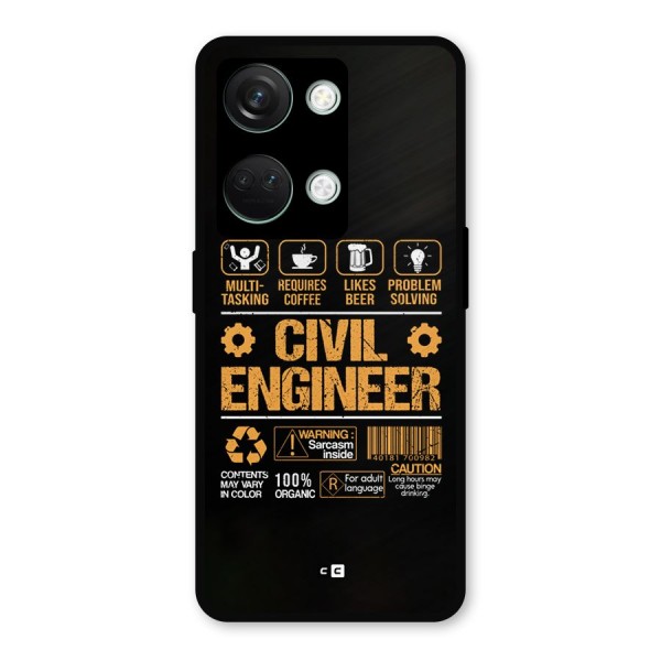 Civil Engineer Metal Back Case for OnePlus Nord 3