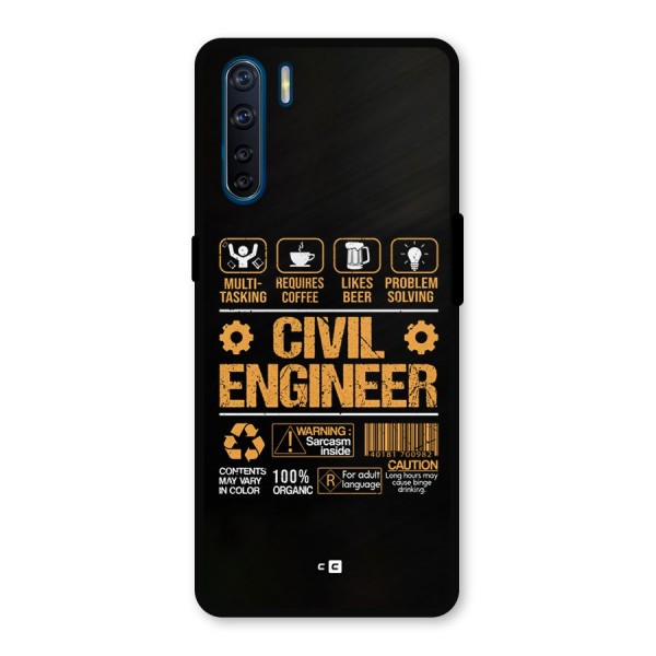 Civil Engineer Metal Back Case for Oppo F15