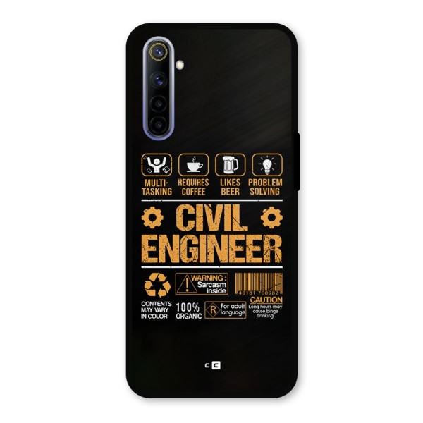 Civil Engineer Metal Back Case for Realme 6