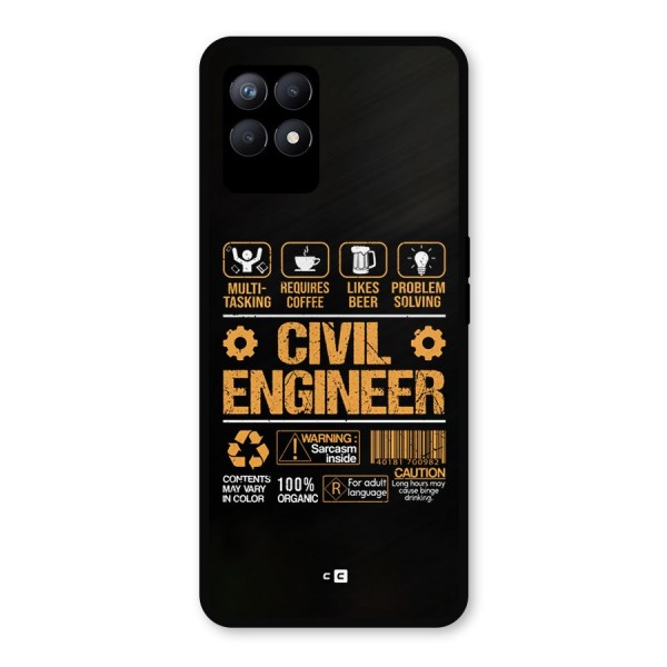 Civil Engineer Metal Back Case for Realme 8i