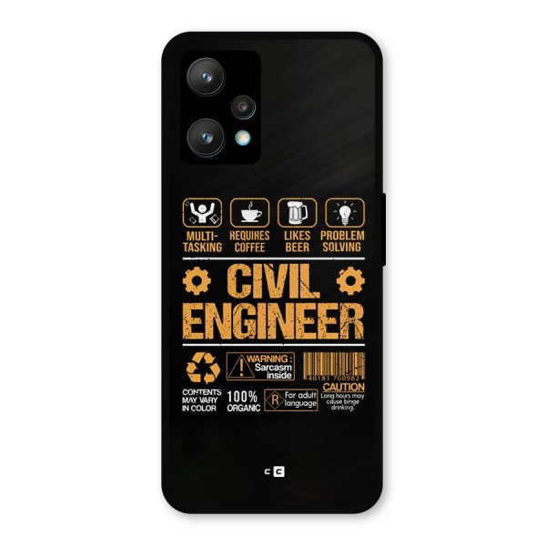 Civil Engineer Metal Back Case for Realme 9