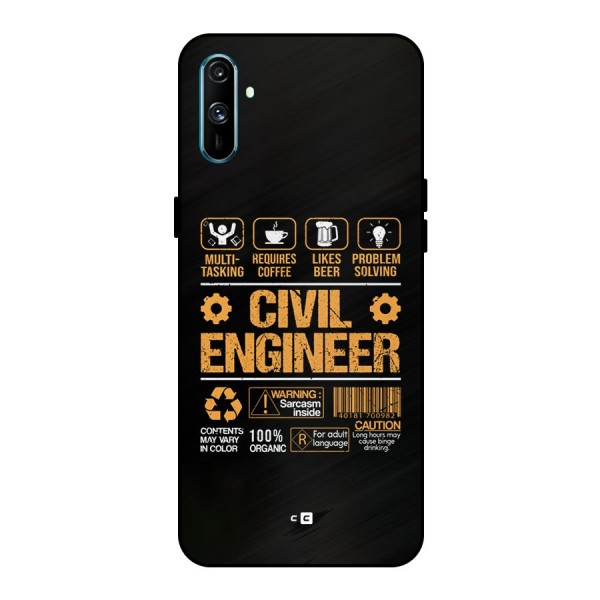 Civil Engineer Metal Back Case for Realme C3