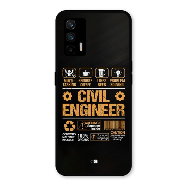 Civil Engineer Metal Back Case for Realme GT 5G