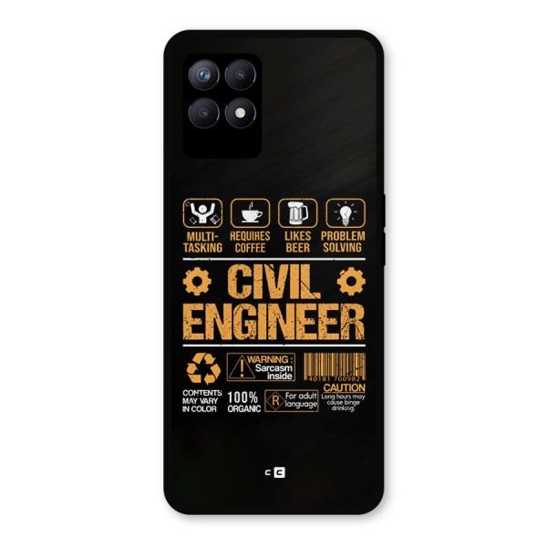 Civil Engineer Metal Back Case for Realme Narzo 50