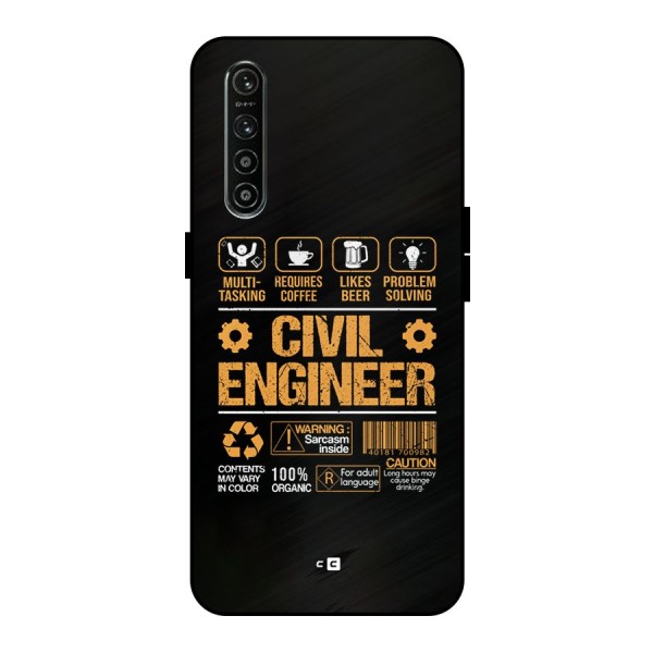 Civil Engineer Metal Back Case for Realme XT