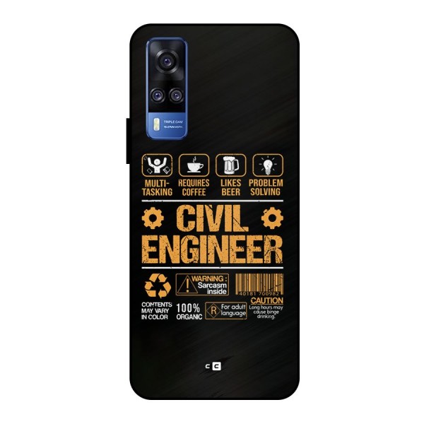 Civil Engineer Metal Back Case for Vivo Y51