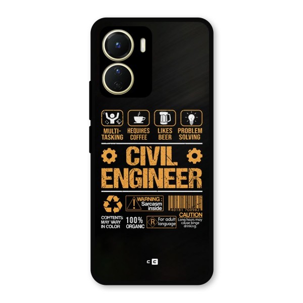 Civil Engineer Metal Back Case for Vivo Y56