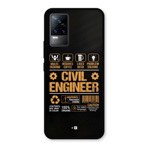 Civil Engineer Metal Back Case for Vivo Y73