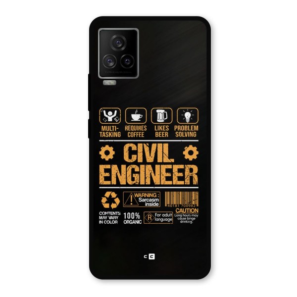 Civil Engineer Metal Back Case for iQOO 7 Legend 5G