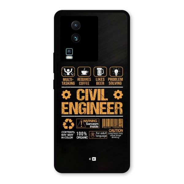 Civil Engineer Metal Back Case for iQOO Neo 7 Pro