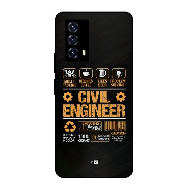 Civil Engineer Metal Back Case for iQOO Z5