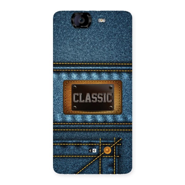 Classic Denim Back Case for Canvas Knight A350