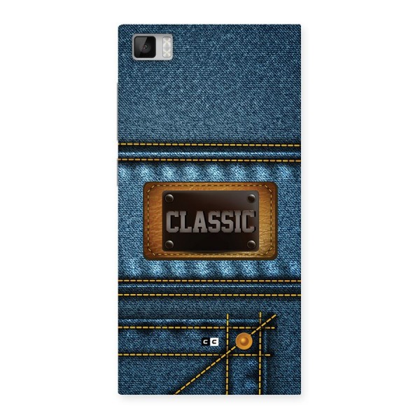 Classic Denim Back Case for Mi3