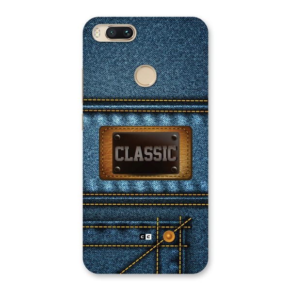 Classic Denim Back Case for Mi A1