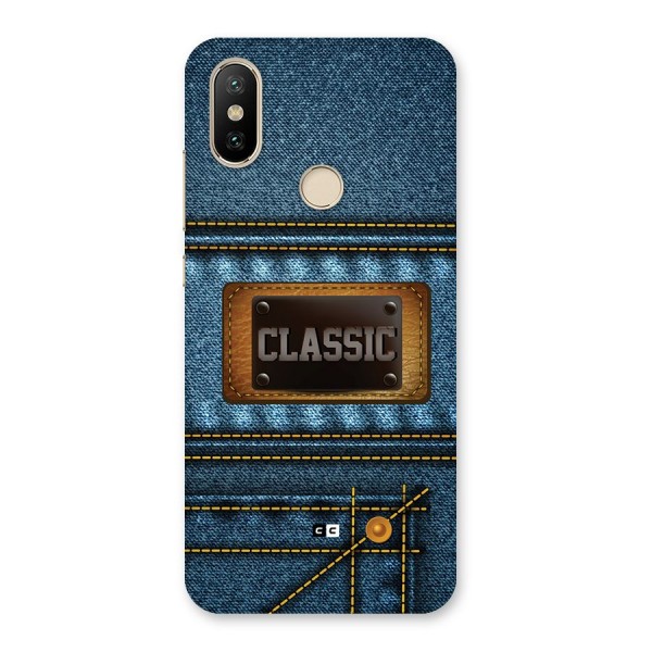 Classic Denim Back Case for Mi A2