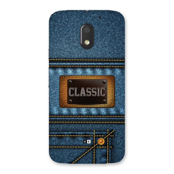 Classic Denim Back Case for Moto E3 Power