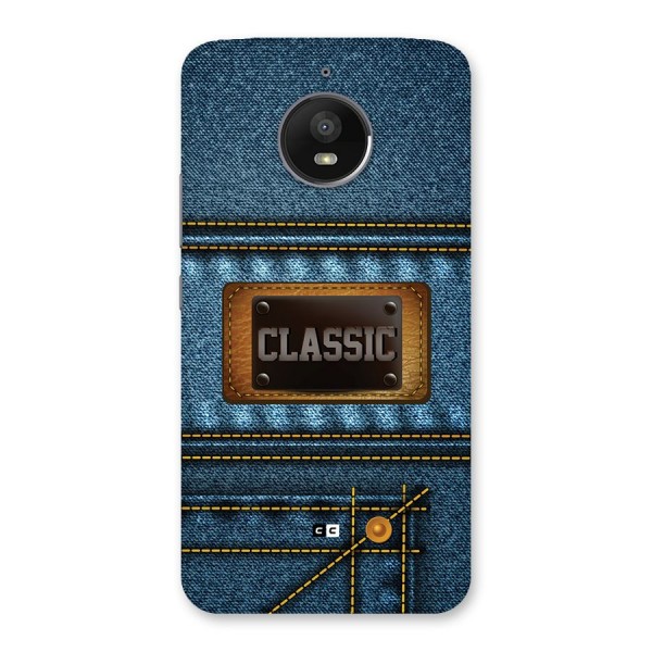 Classic Denim Back Case for Moto E4 Plus