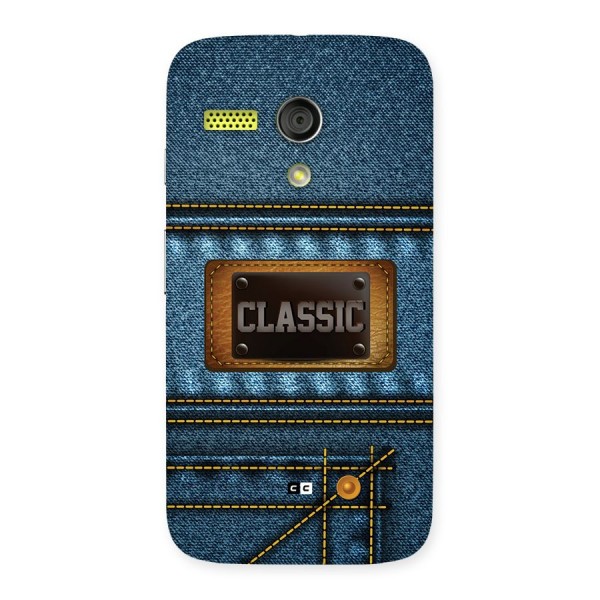 Classic Denim Back Case for Moto G