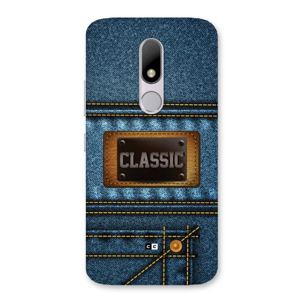 Classic Denim Back Case for Moto M