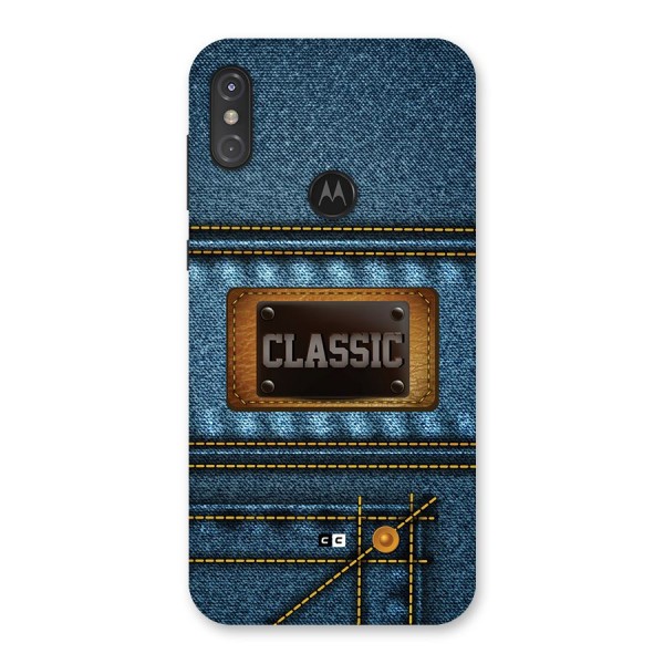 Classic Denim Back Case for Motorola One Power