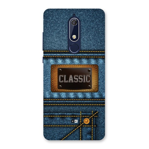 Classic Denim Back Case for Nokia 5.1