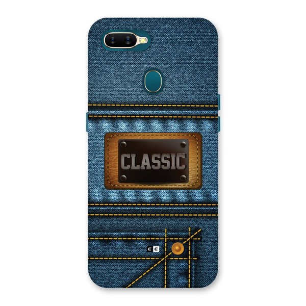 Classic Denim Back Case for Oppo A12