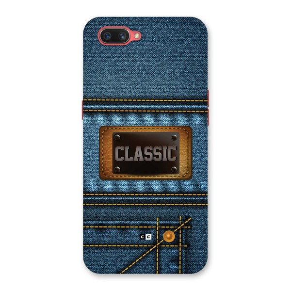 Classic Denim Back Case for Oppo A3s