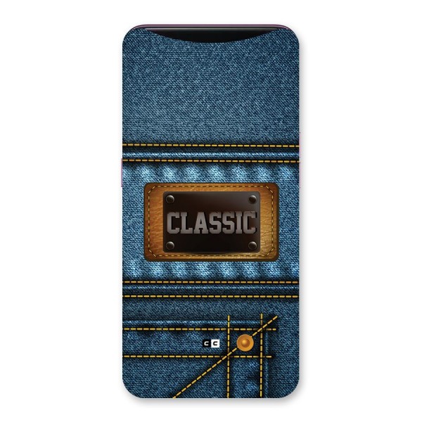 Classic Denim Back Case for Oppo Find X