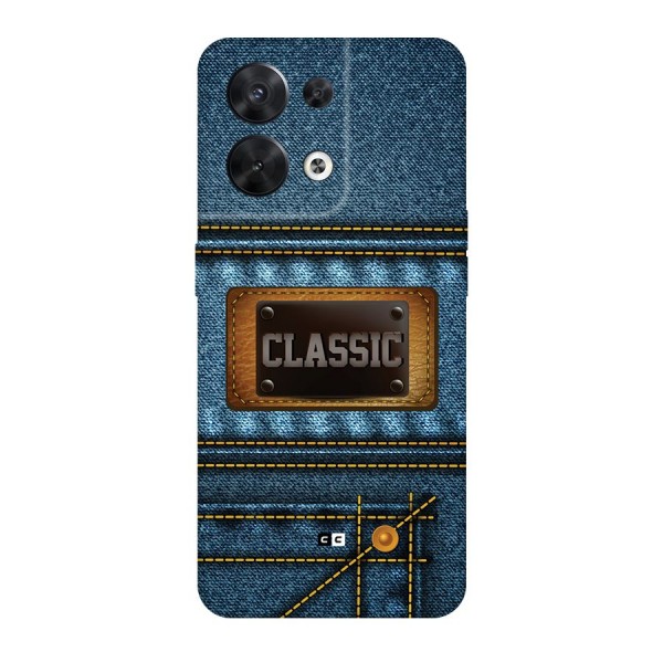 Classic Denim Back Case for Oppo Reno8 5G