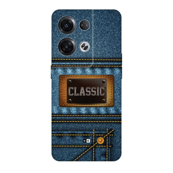 Classic Denim Back Case for Oppo Reno8 Pro 5G