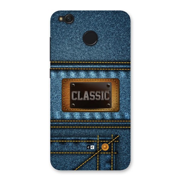 Classic Denim Back Case for Redmi 4