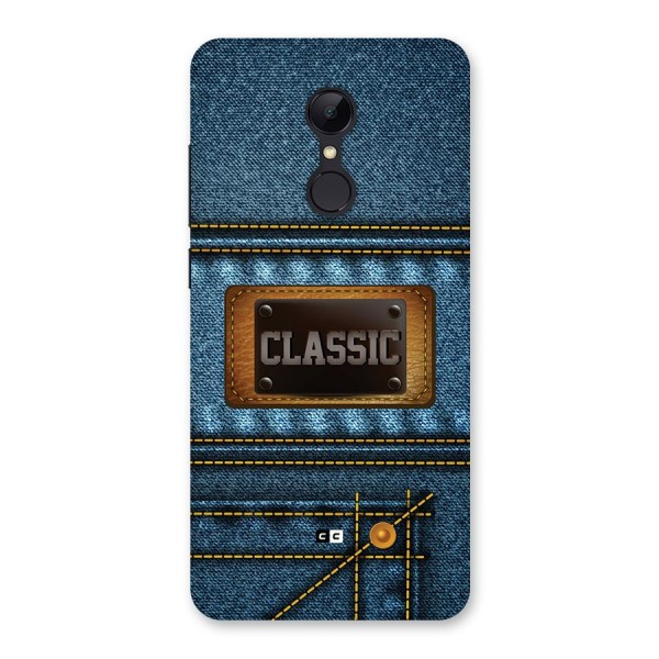 Classic Denim Back Case for Redmi 5