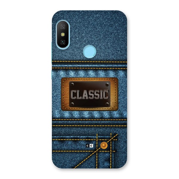 Classic Denim Back Case for Redmi 6 Pro