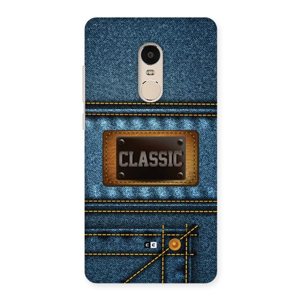 Classic Denim Back Case for Redmi Note 4