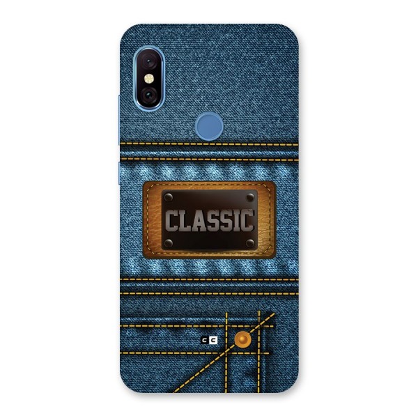 Classic Denim Back Case for Redmi Note 6 Pro