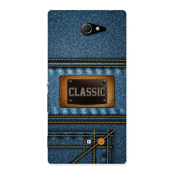 Classic Denim Back Case for Xperia M2