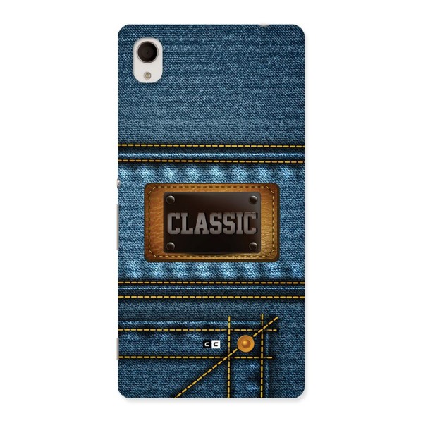 Classic Denim Back Case for Xperia M4 Aqua