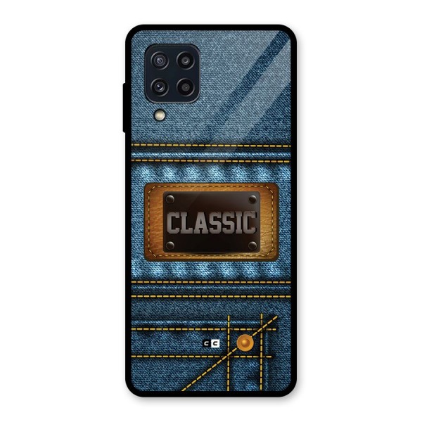 Classic Denim Glass Back Case for Galaxy M32