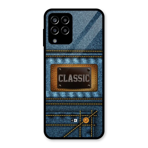 Classic Denim Glass Back Case for Galaxy M33