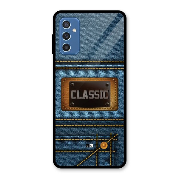 Classic Denim Glass Back Case for Galaxy M52 5G