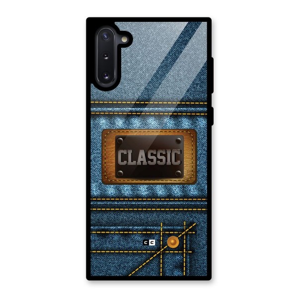 Classic Denim Glass Back Case for Galaxy Note 10