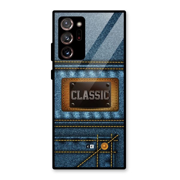 Classic Denim Glass Back Case for Galaxy Note 20 Ultra