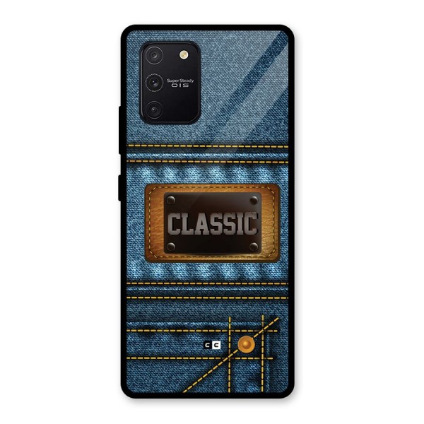 Classic Denim Glass Back Case for Galaxy S10 Lite